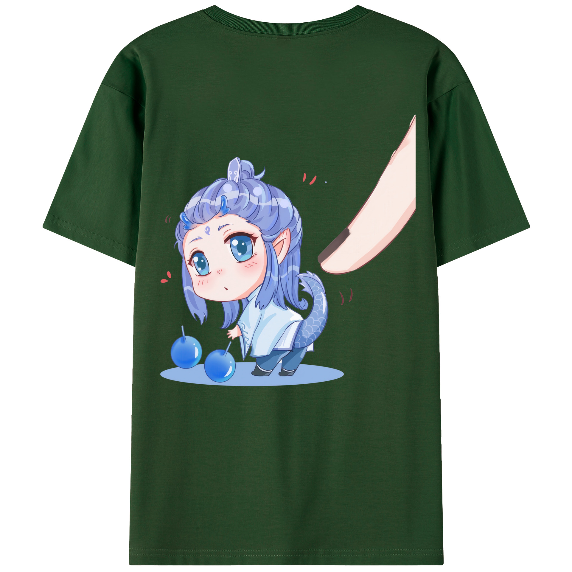 （画像用） Ne Zha 2 ナタ 魔童の大暴れ 綿100％半袖Tシャツ（背面プリント）